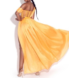 <span class=keywords><strong>Robe</strong></span> longue <span class=keywords><strong>de</strong></span> <span class=keywords><strong>soirée</strong></span> sexy pour femmes, club <span class=keywords><strong>de</strong></span> nuit, corset en soie orange plissé, fente haute, <span class=keywords><strong>robe</strong></span> <span class=keywords><strong>de</strong></span> <span class=keywords><strong>soirée</strong></span> longue, <span class=keywords><strong>robe</strong></span> <span class=keywords><strong>de</strong></span> célébrité - Product Image 2