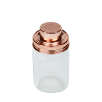 Couvercles de shaker à cocktail en verre Mason doré rose personnalisés, qualité alimentaire, 70 mm, en acier inoxydable