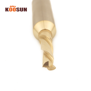 KOOSUN TCT-Fresa de Compresión de Carburo para Carpintería, Fresa con Recubrimiento de Oro, Fresa Recta <span class=keywords><strong>CNC</strong></span>, 1/2 - Product Image 4