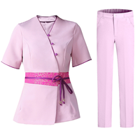 Uniformes professionnels pour salons de beauté et spas, vêtements de travail médicaux personnalisés, service OEM, impression par transfert thermique, Spandex Narsia