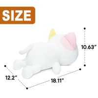Peluche de chat en gros, oreiller en peluche de chat kawaii, peluche de chaton douce et mignonne, commandes en gros, logo personnalisé, fournisseur OEM/ODM