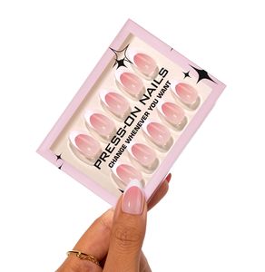 <span class=keywords><strong>Uñas</strong></span> Postizas Francesas en Forma de Almendra, <span class=keywords><strong>Color</strong></span> <span class=keywords><strong>Rosa</strong></span> Pálido, <span class=keywords><strong>Uñas</strong></span> Postizas al por Mayor para Mujer, Calidad de Salón, <span class=keywords><strong>Uñas</strong></span> a Presión para Manicura en Casa - Product Image 4