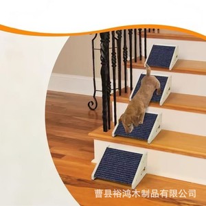 Rampa de madera para mascotas, escalera para subir para mascotas, escaleras para perros, escalera portátil de madera maciza para subir para mascotas - Product Image 1