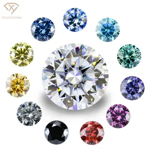Xingyue gemston 공장 가격 도매 gra 인증 화이트 VVS D EF GH 컬러 블랙 핑크 블루 느슨한 돌 다이아몬드 moissanite