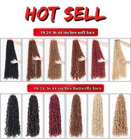 Cheveux synthétiques 18 24 36 44 pouces, tresses au crochet Nu Locs, Soft Locs, fausses tresses au crochet, fausses Locs pour femmes noires