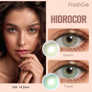 Lalens From Plano To 800 Colored Contact Lenses Cosmetic 12 Colors Fresh Look Series 14.2 MM Color Contact Lens For Dark Eyes