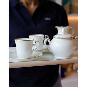 Service à thé et à café en céramique du musée Richard Ginori, fil d'or, haute qualité, capacité de 600 ml et 200 ml, design mignon pour les hôtels et les fêtes - Product Image 3