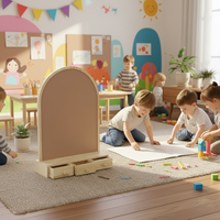 Tableau magnétique Art Déco avec tiroir, tableau de dessin en bois écologique pour écrire et dessiner, portable