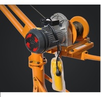 Mini grue électrique 1 tonne de capacité de levage pour travaux agricoles et de construction, palan électrique pour câble métallique et élingue agricole