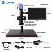 Microscope électronique SUNSHINE MS8E-02 PRO interface haute définition microscope à caméra électronique numérique avec écran de 10 pouces