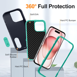 En Existencia, Funda Protectora 3 en 1 para iPhone 17 con Soporte, Carcasa Trasera Antigolpes para Motorola, para Google, para <span class=keywords><strong>Samsung</strong></span> S25u - Product Image 3