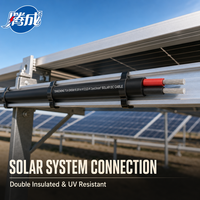 Câble Solaire H1Z2Z2-K-4mm² pour Construction Industrielle CE, Mono ou Bicouche, Cuivre Étamé, Isolation XLPO, Photovoltaïque DC