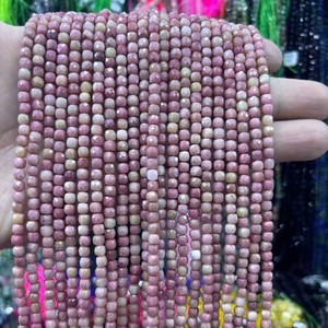 خرز عقيق ألاشان الصيني مكعب الشكل 4*4 مم، سلسلة 15 بوصة، خرز مربع ملون لصنع الأساور والقلائد، متوفر بالجملة - Product Image 5