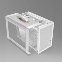 Boîtier d'ordinateur PC en verre personnalisé LY pour les joueurs, boîtier vide en alliage d'aluminium, tour moyenne MATX, mini ventilateur de refroidissement, produit en stock