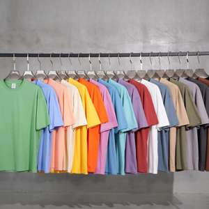 T-<span class=keywords><strong>shirt</strong></span> unisexe surdimensionné en gros, 190 g, logo personnalisé, coton lourd, maillot de <span class=keywords><strong>foot</strong></span> homme, fabrication de t-<span class=keywords><strong>shirt</strong></span> personnalisé - Product Image 3