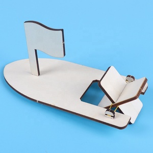 Juguete Educativo <span class=keywords><strong>de</strong></span> <span class=keywords><strong>Madera</strong></span> para Niños <span class=keywords><strong>de</strong></span> 5 a 7 Años, Barco a Vela con Motor <span class=keywords><strong>de</strong></span> Goma, Unisex, Material Creativo para Pequeñas Invenciones - Product Image 3
