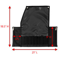Organisateur de sac à outils de travail à roulettes en nylon balistique enduit de PVC