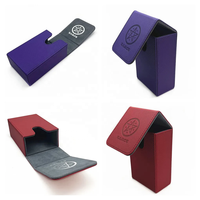 Boîte de rangement pour cartes MIO de haute qualité avec logo personnalisé, fenêtre, en PU durable, avec bouton, pour Magic, YuGiOh, porte-chéquier, 3 x 30 mm