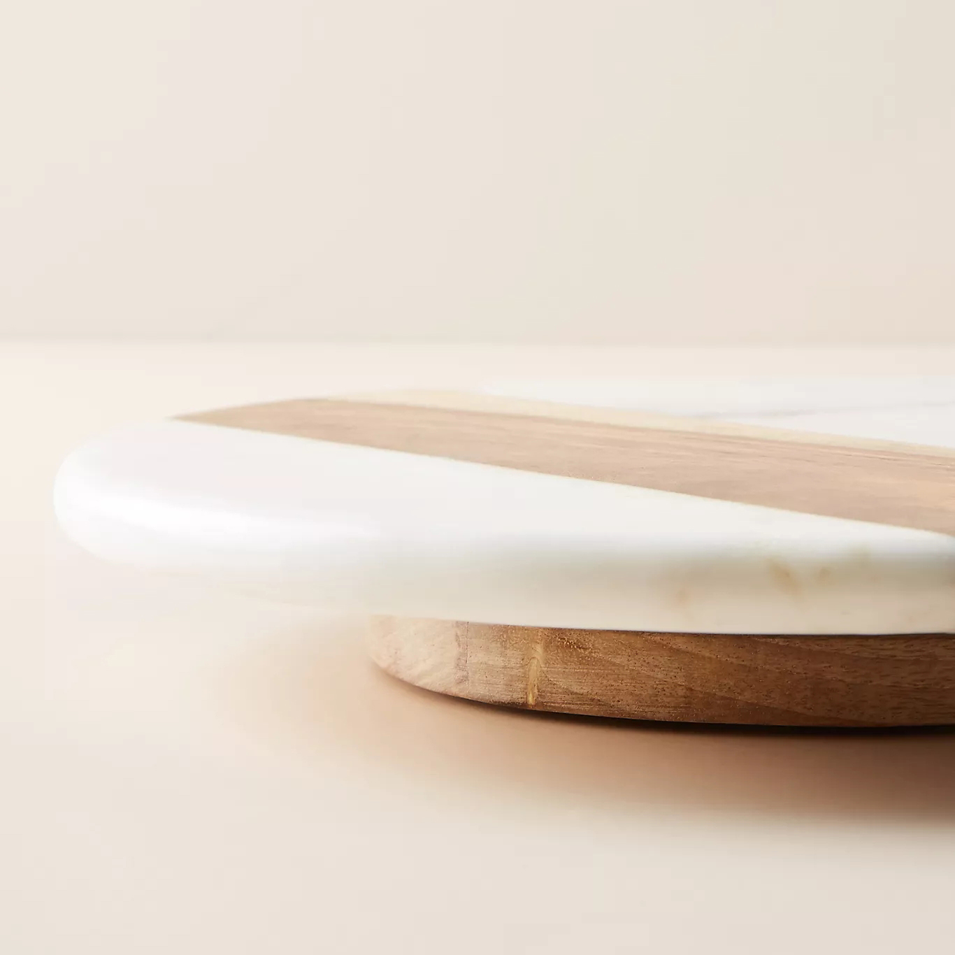 Высококачественная вращающаяся тарелка shenda нового типа из акации и мрамора, 2 шт. в упаковке