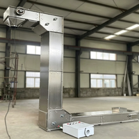 Convoyeur à godets en acier inoxydable de type Z, à faible bruit, élévateur vertical automatique pour matériaux en vrac, pour l'industrie alimentaire et céréalière