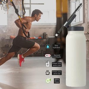 Bouteille d'eau isotherme 24 oz avec couvercle à paille et support magnétique pour téléphone compatible avec le support magnétique MagSafe - Product Image 2