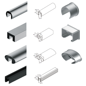 Kit complet <span class=keywords><strong>de</strong></span> fixation pour main courante en verre, quincaillerie <span class=keywords><strong>de</strong></span> balustrade en verre en acier inoxydable, support <span class=keywords><strong>de</strong></span> connexion, pince <span class=keywords><strong>de</strong></span> fixation pour tube <span class=keywords><strong>de</strong></span> main courante en verre - Product Image 4