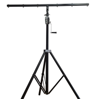 Tour de levage d'éclairage de scène portable en acier, hauteur 3 m, charge 60 kg, avec manivelle et trépied pour projecteurs PAR