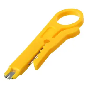 2023 new arrivals yellow small wire stripper durable safe plastic multifunction wire cable wire cutter switch knife stripper