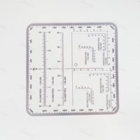 Regla de Coordenadas Cuadrada Transparente de Plástico UTM/MGRS de 10 cm, Escalas 1:25000/50000/63,360, Grosor de 0,3 mm, para Mapas de Exterior Personalizados