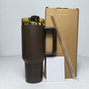 Gobelet isotherme en acier inoxydable 40oz avec logo personnalisé, vente en gros d'usine, tasse de voyage sous vide pour voiture avec paille - Product Image 4