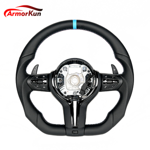 พวงมาลัยรถยนต์ลายทางหนังพรุนสำหรับแข่ง X3/X5/3ชุด F15 F20 <span class=keywords><strong>F21</strong></span> F22 F23 F25 F30 E70 E60 E46 - Product Image 1