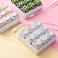 Nouveau design Porte-clés jouet de décompression anti-stress style clavier mécanique, pendentif de sac à dos, porte-clés animaux mignons