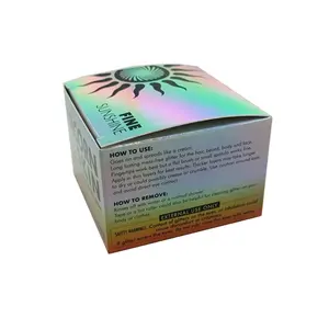 Lightweight Sliver Paperboard Foldable Colorful Carton Top And Bottom Package Box