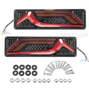 2 pièces Feux arrière LED dynamiques 24V pour camion, clignotants, feux stop, feux de recul, remorque, poids lourd, bus, camping-car, caravane pour Kamaz - Product Image 6