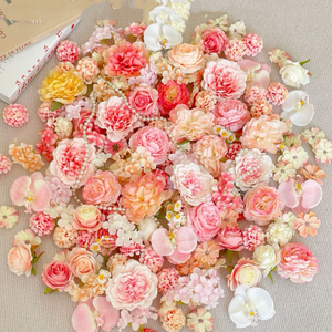 Boule de fleurs artificielles colorées en crème, ornement de table, décoration florale, décoration de mariage, vente en gros - Product Image 2