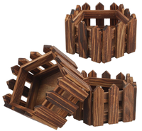 Support de jardinière rustique en bois FSC personnalisé, 3 pièces, pour extérieur/intérieur, pour garde-corps de fenêtre, balcon, clôture de jardin, pot de fleurs, seau à plantes, boîte à fleurs en bois