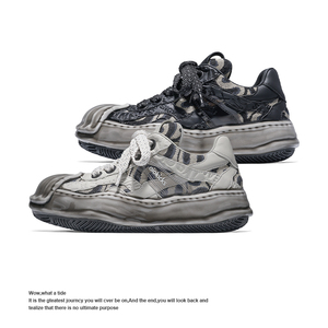 Chaussures de sport décontractées de luxe en <span class=keywords><strong>cuir</strong></span> véritable de qualité supérieure, inspirées de marques célèbres, pour hommes et femmes - Product Image 3