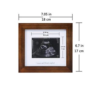 Cadre photo en bois pour échographie de bébé, cadre souvenir pour l'annonce de grossesse - Product Image 3
