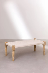 Mesa de centro de madera maciza Jodhpuri Woods con diseño Charpayi para sala de estar, mesa central tradicional hecha a mano, estilo rústico étnico - Product Image 2