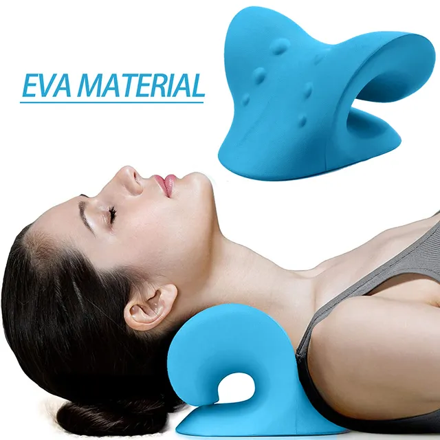 OEM Neck Stretcher for Neck Pain Relief Heated Cervical Traction Device Pillow with Graphene Heating Pad Neck Shoulder Relaxer