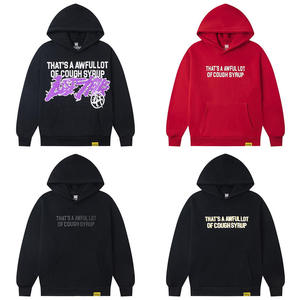 เสื้อสเวตเชิ้ตผู้ชายไซส์ใหญ่สไตล์วินเทจปักลายสตรีทแวร์สีดำ 'That's Awful Lot Cough Syrup Sweats' สำหรับฤดูหนาว - Product Image 1