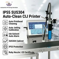 Impresora de Inyección de Tinta Continua de Alta Velocidad, Máquina de Impresión de Códigos de Barras Automática de 5 Líneas, Solución Alternativa para Fábricas