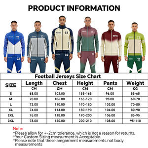 Maßgeschneidertes Fußballtrikot-Set 100% Polyester Fußballtrikot Sportbekleidung Vollreißverschluss Fußballuniform-Set für Herren - Product Image 3