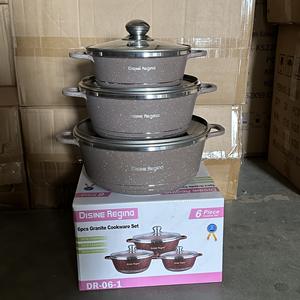 <span class=keywords><strong>Set</strong></span> di 6 Pentole Antiaderenti con Coperchio Casseruola in Granito Grande Pentola per Zuppe Pentola per Pasta - Product Image 5