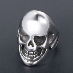 Heart Skull <b>Ring</b> <b>Titanium</b> Steel Men's Punk Party Jewelry SA894 - Product Image 4