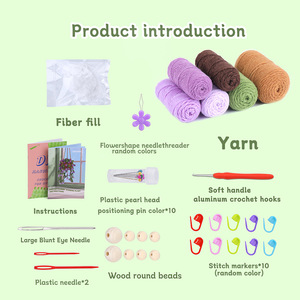 Kit de crochet pour débutants Kits de démarrage au crochet avec tutoriels Plantes en <span class=keywords><strong>pot</strong></span> suspendues Kit de crochet à tricoter pour décoration pour débutants - Product Image 3
