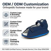 Botte orthopédique en toile et plâtre pour post-opératoire, avec empeigne en maille respirante, fermeture auto-agrippante réglable, semelle en EVA, pour fracture et entorse du pied, usine ODM OEM