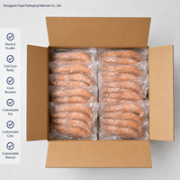 Boîte en carton ondulé en papier kraft recyclable, imperméable, portable, résistante et écologique, personnalisée pour l'emballage des fruits de mer congelés
