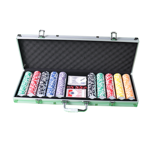Lot de 100 jetons de poker de casino Texas Hold'em avec étui en aluminium pour Blackjack, <span class=keywords><strong>Roulette</strong></span> et Cartes <span class=keywords><strong>à</strong></span> Jouer – Vente en Gros - Product Image 6