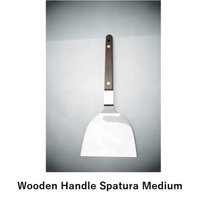 Stainless Steel Spatula for Okonomiyaki, Yakisoba, Teppanyaki Great Kitchen Accessory Wooden Handle Spatula